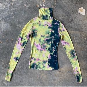 AFRM from Revolve Tie dye mesh top size XS